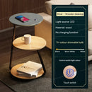 Modern LED Floor Lamp with Shelf by Axyaa: Stylish Living Room Lighting & Storage Solution