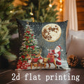 Axyaa Christmas Santa & Snowman Pillow Covers - Festive Cushion Cover for Home Decor