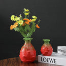 Axyaa Pitaya Ceramic Vase Hydroponic Desktop Small Mouth Vase Artistic Flower Vessel
