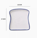 Axyaa Ceramic Breakfast Plate - Elegant Dish for Toast, Bread, Baked Food & Snacks