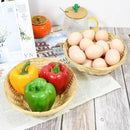 Axyaa Rattan Serving Baskets: Bread Fruit Vegetables Cake Dim Sum Tray Styles