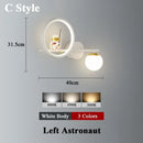 Axyaa Star Astronaut Projector Wall Light: Kids Bedroom Indoor Lighting