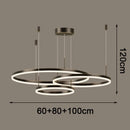 Axyaa LED Chandelier Pendant Light for Modern Dine Room, Indoor Living Room Ceiling Lamp