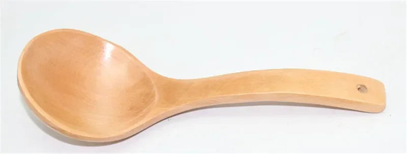 Axya Wooden Soup Spoon: High-Quality Wood Dinner Cutlery for Kitchen and Tableware