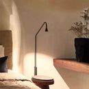 Axyaa Minimalist Gold Metal LED Floor Lamp for Living Room, Study, or Bar