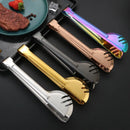 Axyaa Stainless Steel Non-Stick Food Tongs BBQ Clips for Home Cooking