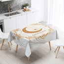 Elegant Ramadan Calligraphy Tablecloth for Eid Décor by Axyaa