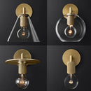 Scandinavian Normcore Bronze LED Wall Lamp by Axyaa - Iron Copper Glass Ball