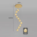 Axyaa Staircase Chandeliers for Living Room LED Pendant Light Lamps