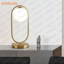 Axyaa Frosted Glass Ball Table Lamp Gold Silver Brass Black Study Bedroom Lighting