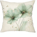 Axyaa Green Floral Print Pillowcase for Home Decor