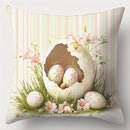 Easter Egg Wreath Bunny Pattern Cushion Cover for Axyaa Brand Home Décor
