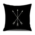 Axyaa Geometric Cotton Linen Cushion Cover - Decorative Sofa Throw Pillow Cover