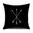 Axyaa Geometric Cotton Linen Cushion Cover - Decorative Sofa Throw Pillow Cover