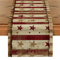 Axyaa Wood Grain Table Runner: Farmhouse Dining Decor for Holiday Parties & Home Tables