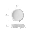 Axyaa Ceramic Dinner Plate Irregular Steak Dessert Snack Pasta Cake Household Tableware