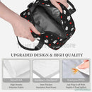 Axyaa Dog Paw Print Insulated Lunch Bag - Thermal Portable Bento Pouch