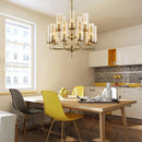 Axyaa Modern American Lustre Glass Chandelier, LED Indoor Lighting for Living, Dining, Bedroom