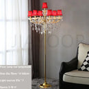 Axyaa Crystal Floor Lamp: Modern Luxury LED Fixture for Bedroom, Living Room & Villa Art