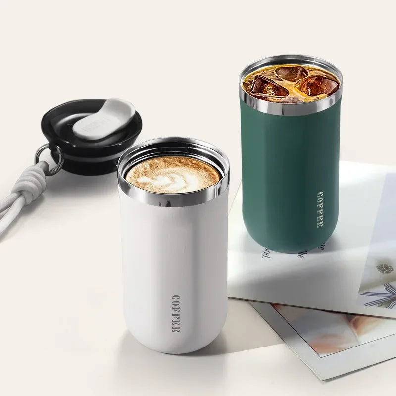 Axyaa Stainless Steel Insulated Cup with Lid - 350/500ML Thermal Mug Vacuum Flask