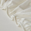 Axyaa Solid Color Cotton Fitted Bed Sheet for Single Double King Queen Bed