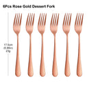 Axyaa Gold Dessert Fork Set Stainless Steel Coffee Ice Cream Cake Forks Black Cutlery