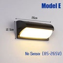 Axyaa Outdoor Motion Sensor Wall Light Waterproof IP65 LED 18W 30W Garden Street Lighting