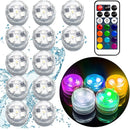 Axyaa Mini Submersible LED Tea Lights with Remote Control - Waterproof for Home Party