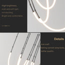Axyaa LED Bar Counter Chandeliers: Minimalist Art Decor for Restaurant, Villa, Hotel Lobby
