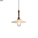 Axyaa White Glass Shade Pendant Light Chandelier LED Hanging Lamp for Bedroom Living Dining Room