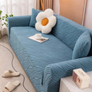 Axyaa Jacquard Fleece Sofa Cover - Universal Stretch, Anti-Scratch, All Seasons