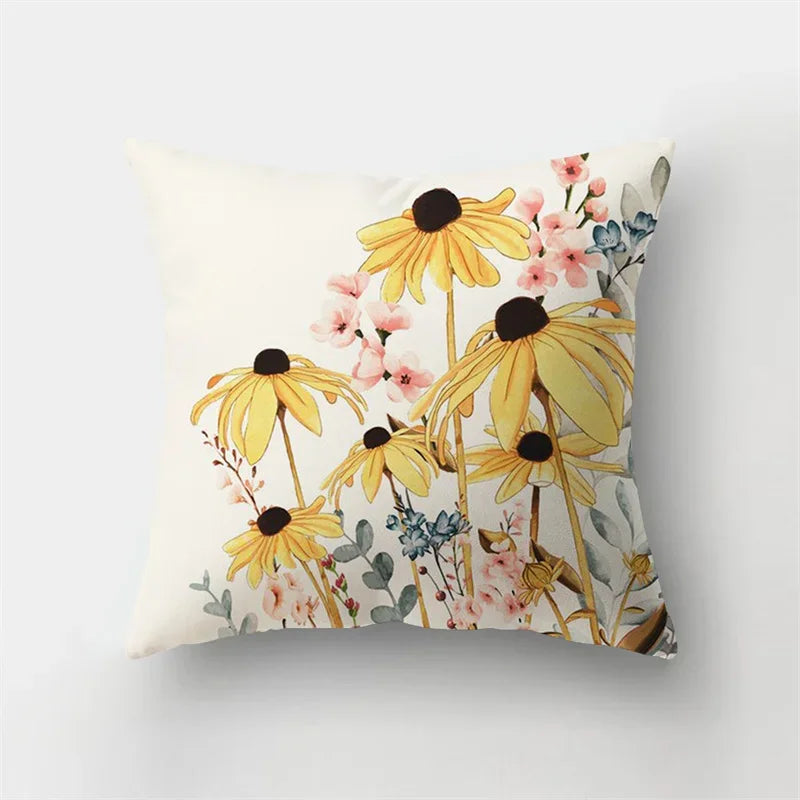Deer Animal & Natural Leaves Cushion Cover by Axyaa - Home Decoration