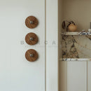Axyaa Walnut Wood Wall Lights Grid Sconce Wabi-sabi Style Home Decor