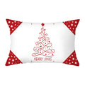 Axyaa Snowman Alphabet Print Pillowcase - Festive Rectangular Cushion Cover