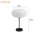 Axyaa White Glass Desk Lamp for Home Living Room Bedroom Decor