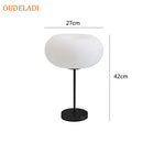 Axyaa White Glass Desk Lamp for Home Living Room Bedroom Decor