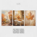 Rustic Autumn Leaf Art Prints by Axyaa - Vintage Still Life Nature Oil Painting ×