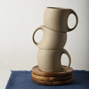 Axyaa Ceramic Coffee Cup Set 220ml - Breakfast Milk Oat Drink Mug & Saucer