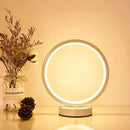 Axyaa Circular LED Wrought Iron Table Lamp - Nordic Style Three Tone Light