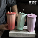 Axyaa Insulated Cold Cup with Diamond-Shaped Straw for Portable Ice Cream Water.