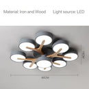 Axyaa Nordic Wood Ceiling Chandelier LED Lighting for Modern Home Decor