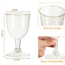 Axyaa 150ml Disposable Clear Plastic Champagne Glasses for Weddings & Parties