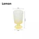 Axyaa Flower Glass Cup Set - Colourful Goblet for Home, Bar, and Cafe Drinkware