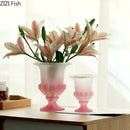 Axyaa Goblet Glass Vase: Elegant Desk Decor for Hydroponics, Flowers, and Artificial Floral Display