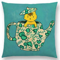 Axyaa Cartoon Animals Cushion Cover - Cat Flamingo Penguin Rabbit Pillow Case