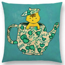 Axyaa Cartoon Animals Cushion Cover - Cat Flamingo Penguin Rabbit Pillow Case