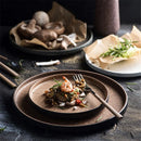 Axya Western Style Ceramic Dish Set for Dinner, Steak, Breakfast, and Dessert