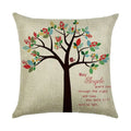 Axyaa Cartoon Pattern Linen Pillowcase - Home Sofa Decorative Cushion Cover