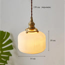 Axyaa Japanese Ceramic Luxe Chandelier: Kitchen Dining Restaurant Bar Bedside LED CeilingLamp