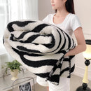 Axyaa Zebra Print Fleece Throw Blanket | Super Soft Plush Blanket for Sofa Bed Car